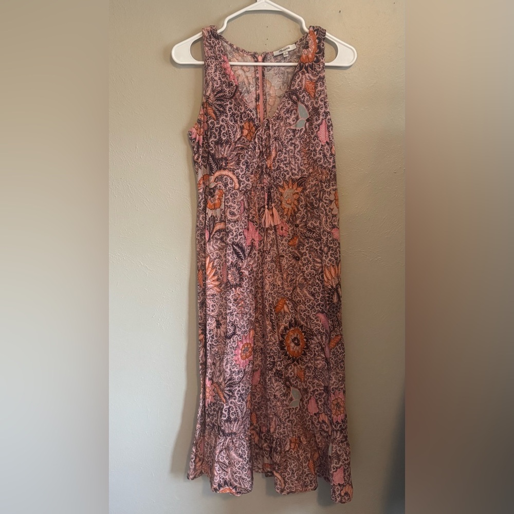 Madewell tie front midi dress‎